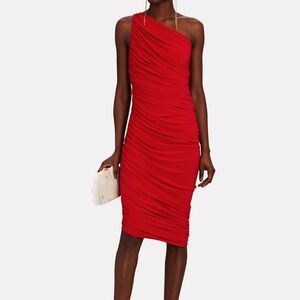 Norma Kamali One-Shoulder Ruched Dress